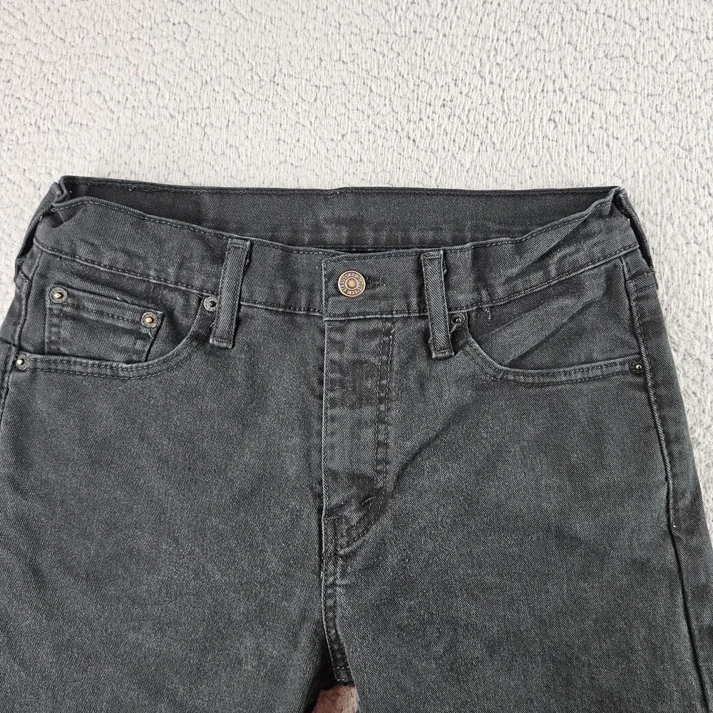 Levis Jeans Mens 29x32 Gray 513 Slim Straight Stretch‎ Denim Work Pants